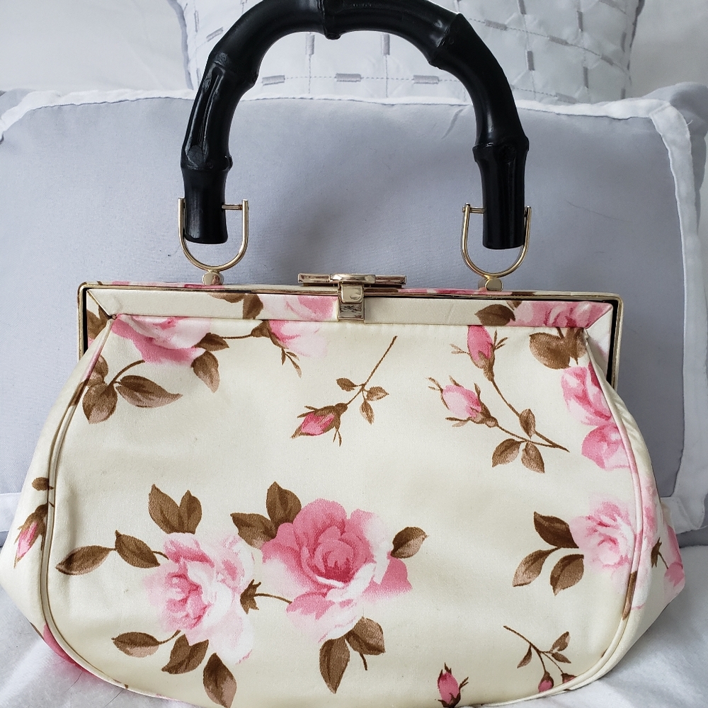 Banana Republic floral satin bag